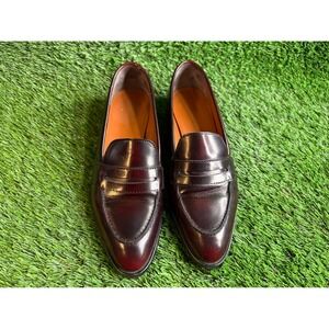 Everlane Womens Italian Leather Penny Loafers Burgundy Oxblood Size 5 Made Italy